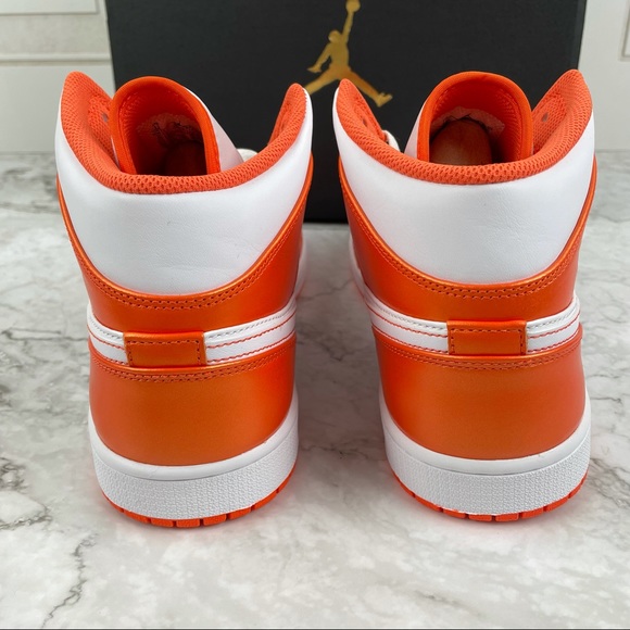 Nike Air Jordan 1 Mid SE Shoes Electro Orange 11 - Picture 4 of 12
